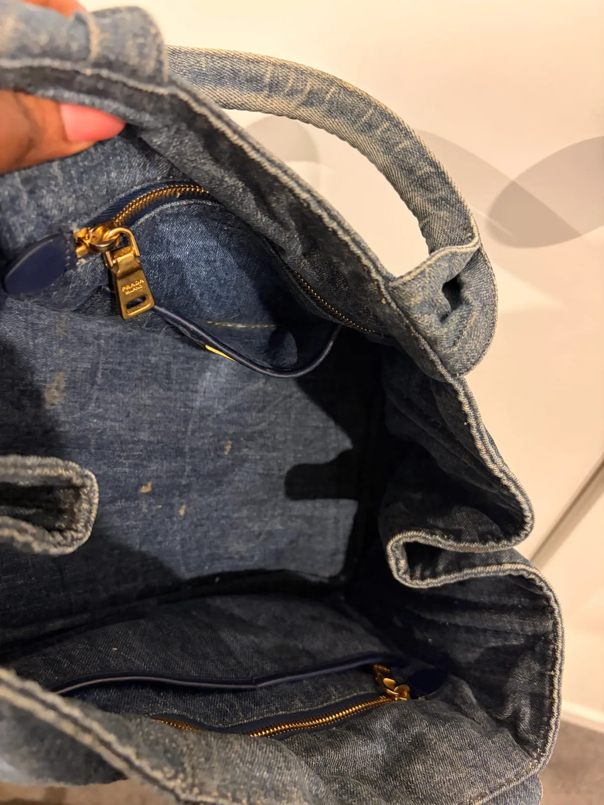 Prada campana denim tote — photo 7