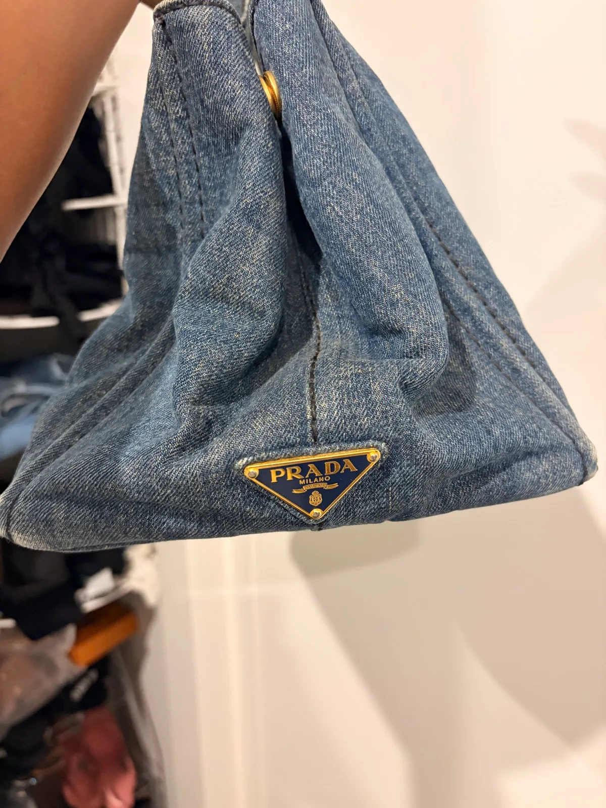 Prada campana denim tote — photo 2