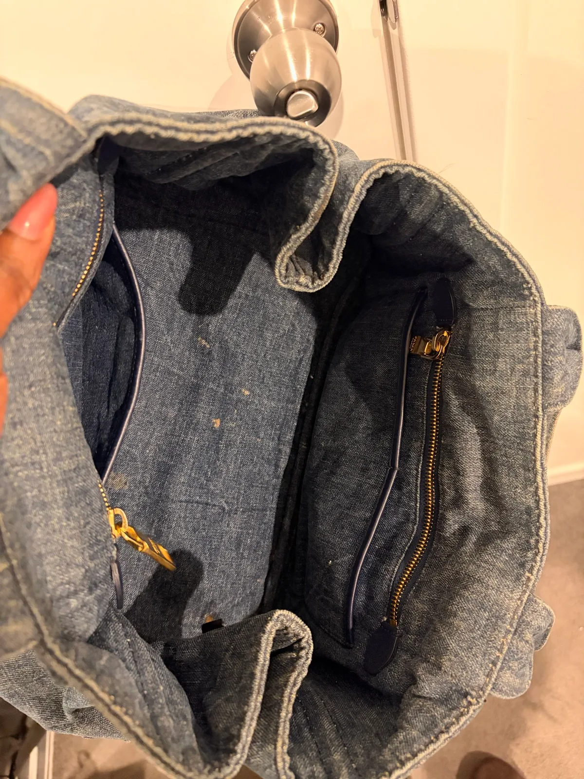 Prada campana denim tote — photo 8