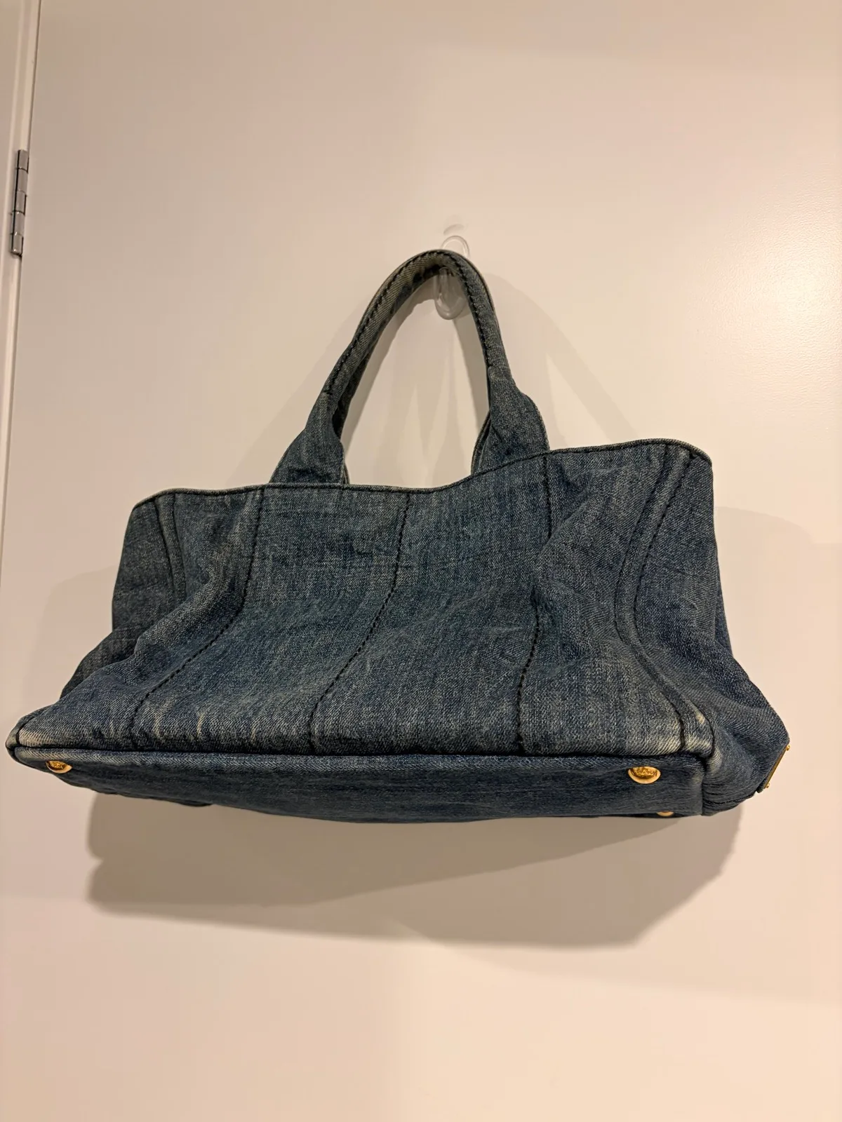 Prada campana denim tote — photo 3