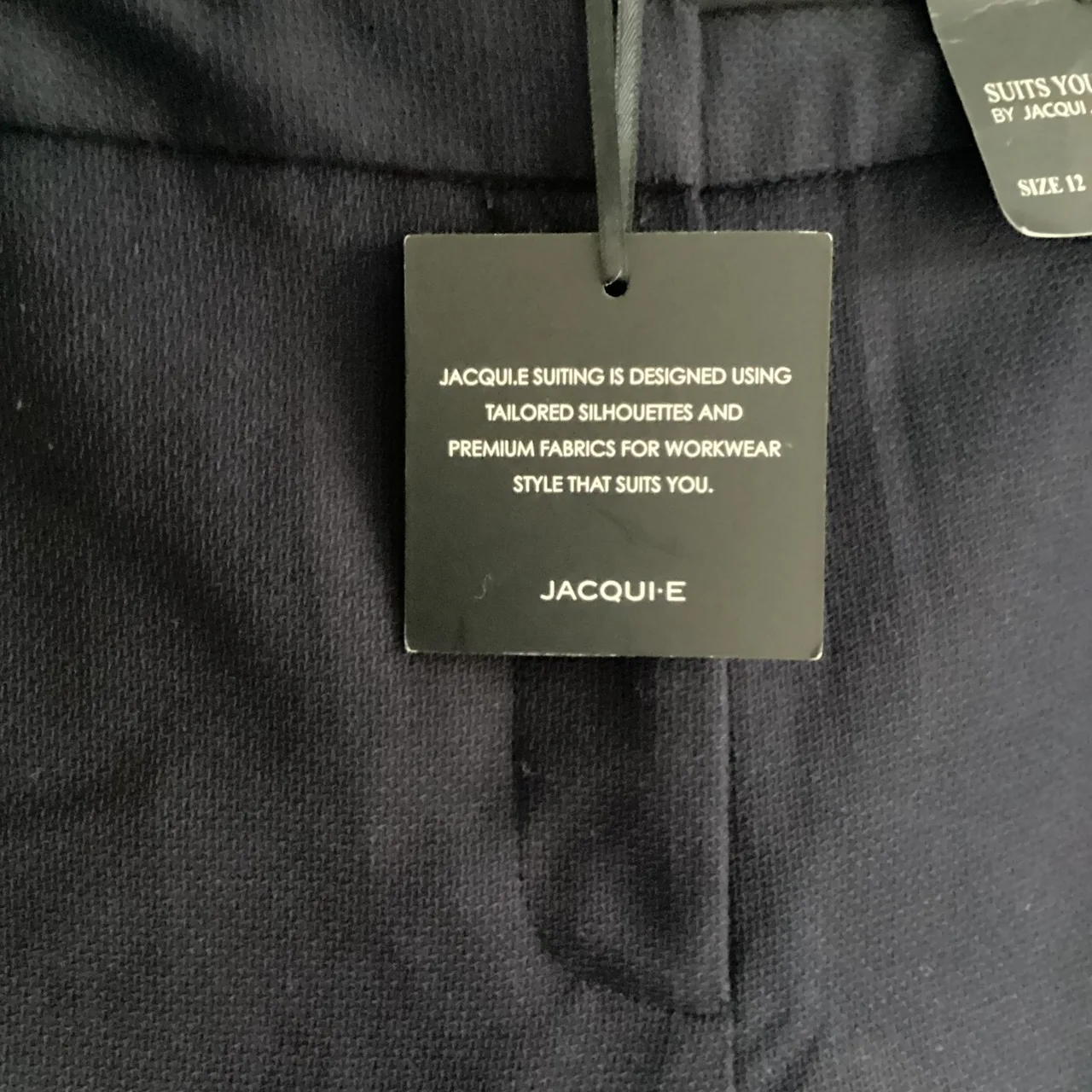 New Navy straight leg pants Size 12. Workfare by Jacquie E — photo 4