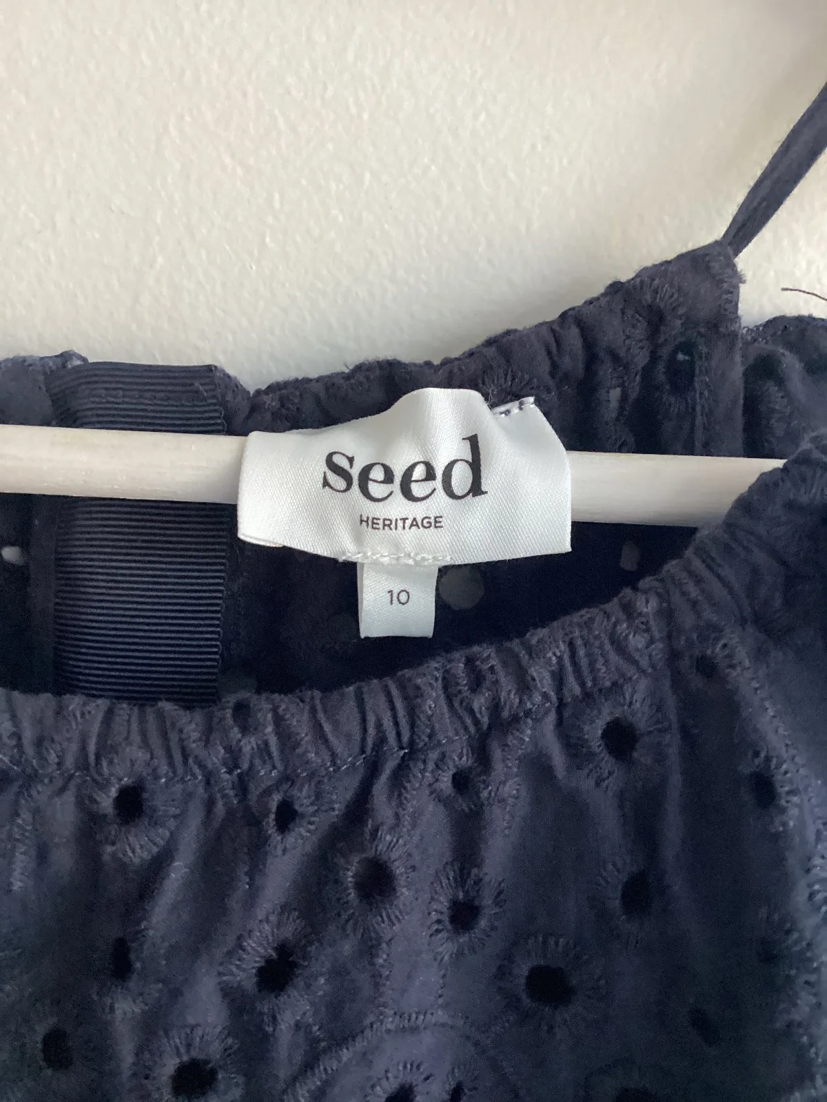 Seed Heritage Cotton top Size 10. Good Condition Navy — photo 4