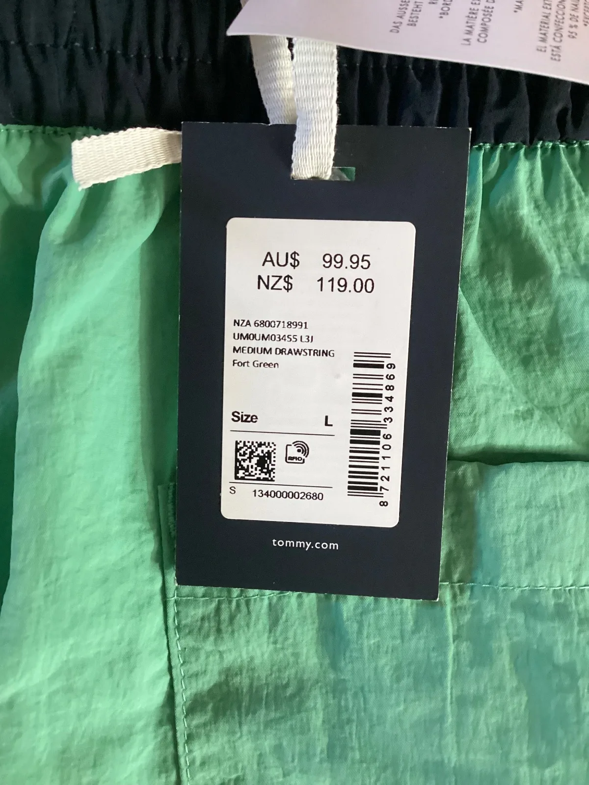 Tommy Hilfiger Swim shorts green size large New with tags — photo 3