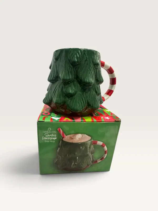 Ambrosia Christmas tree coffee mug new