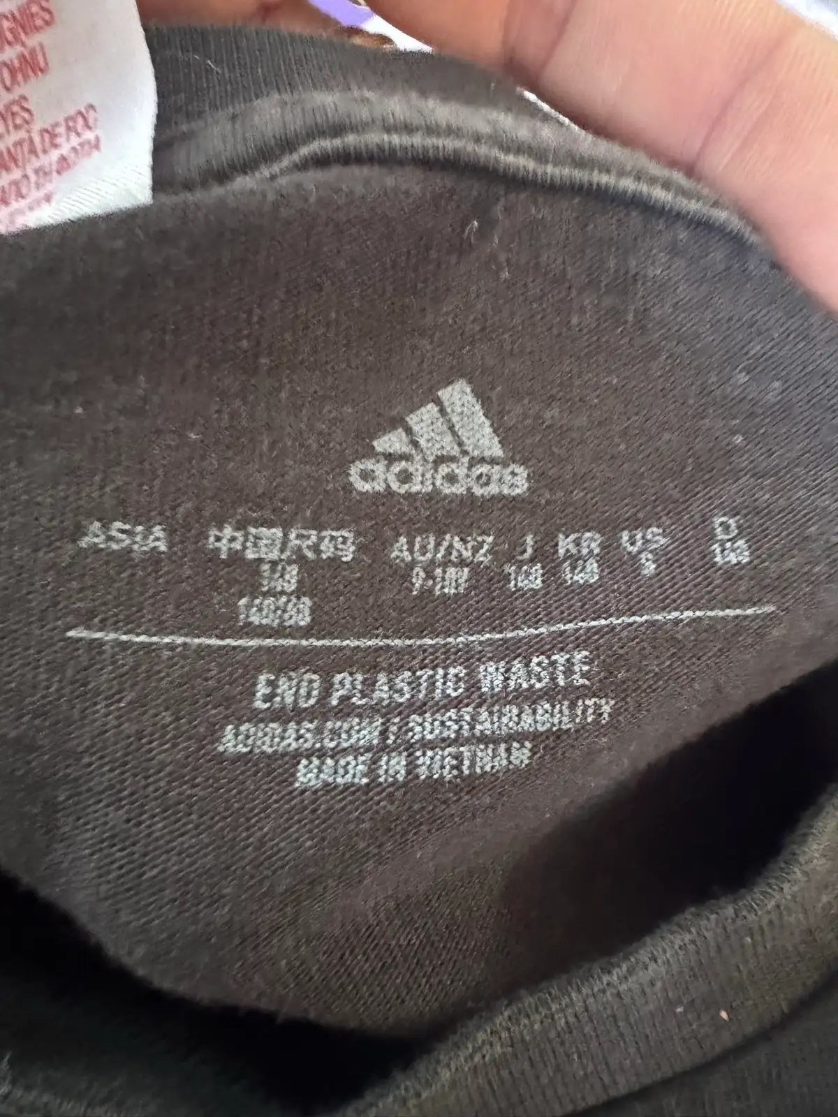 adidas kids 8-10 tshirt large logo – photo 2