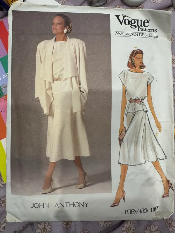 Vintage vogue designer uncut pattern