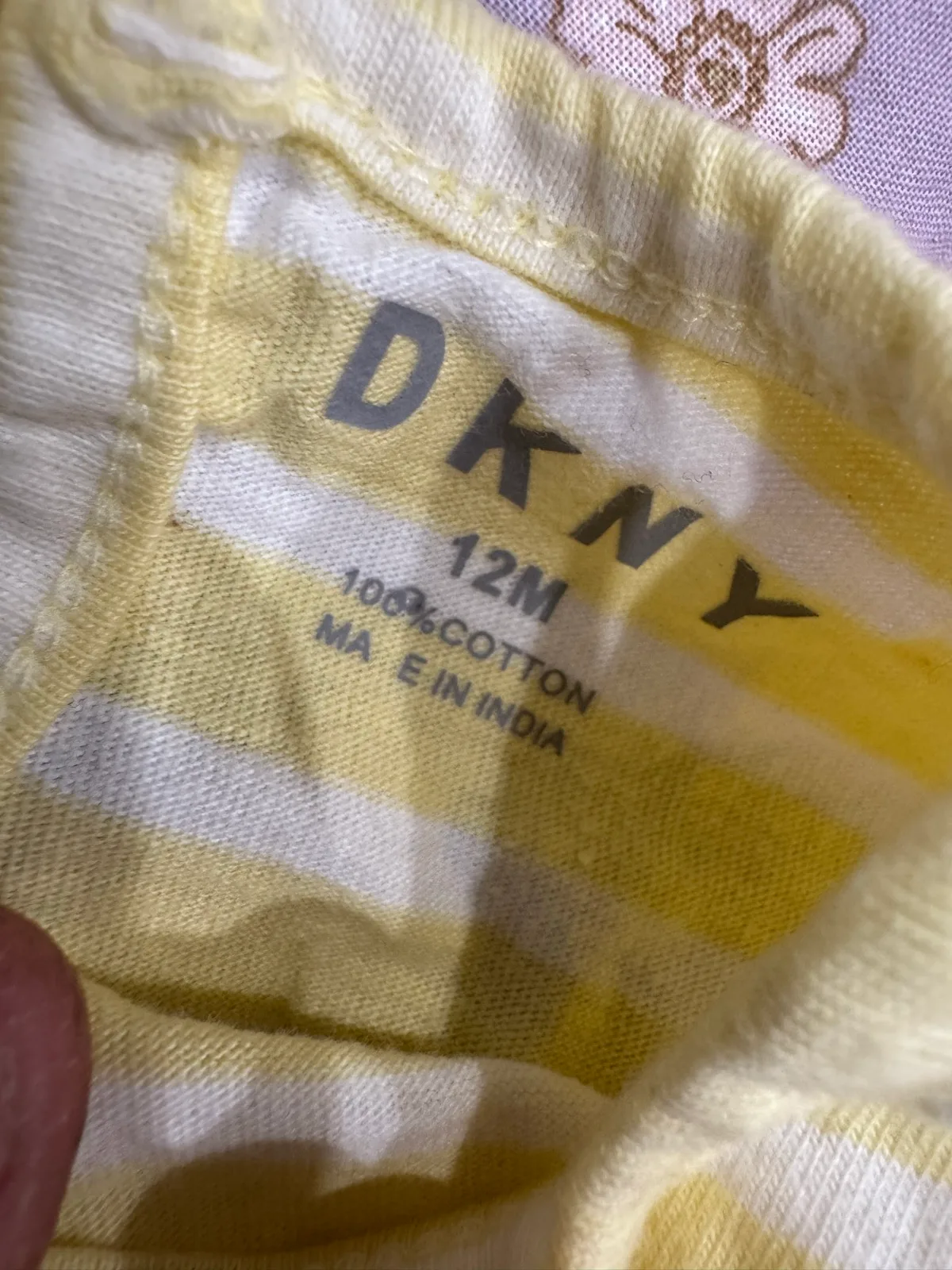 DKNY girls tie up  yellow tshirt 12 mth — photo 3