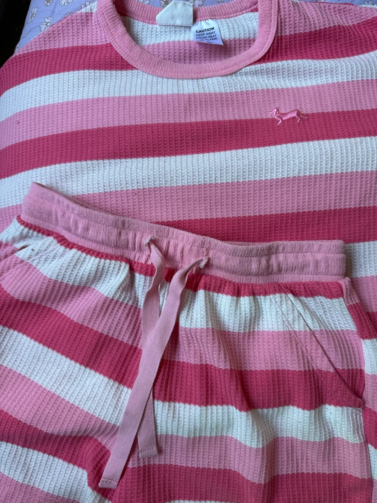 Peter Alexander pink striped girls Sz8 pjs — photo 4