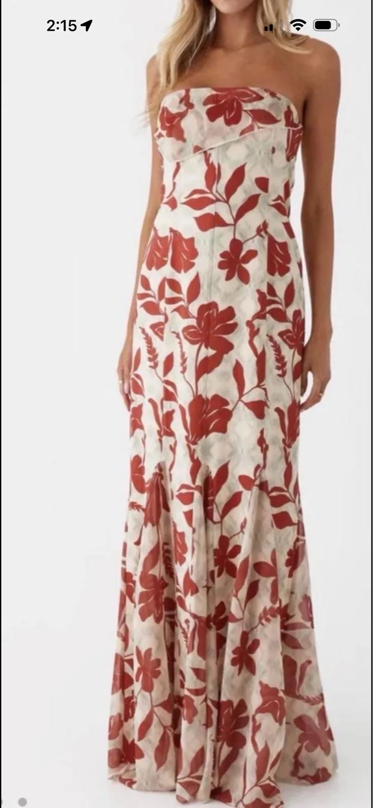 Peppermayo strapless floral maxi sz 8 – photo 8