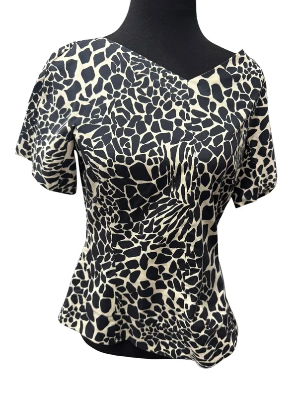 Veronika maine animal print 10 blouse