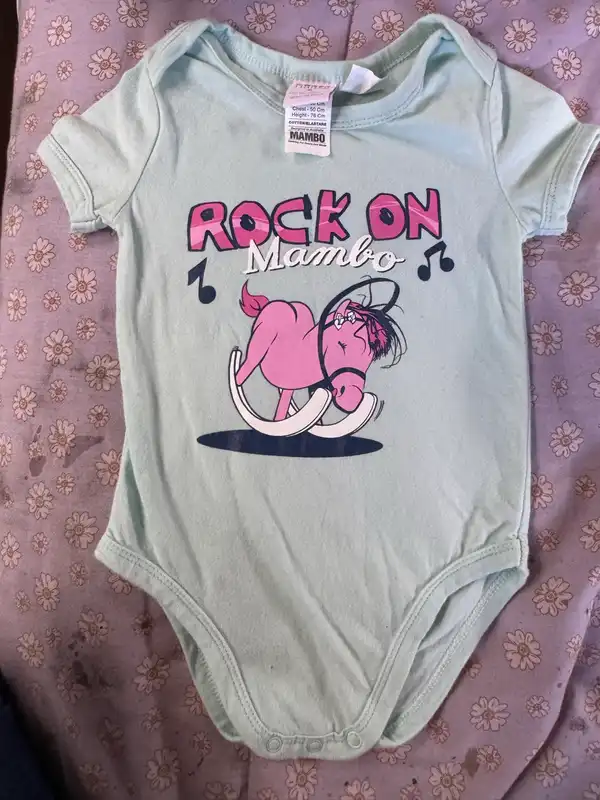 Mambo baby girl 0 onesie blue
