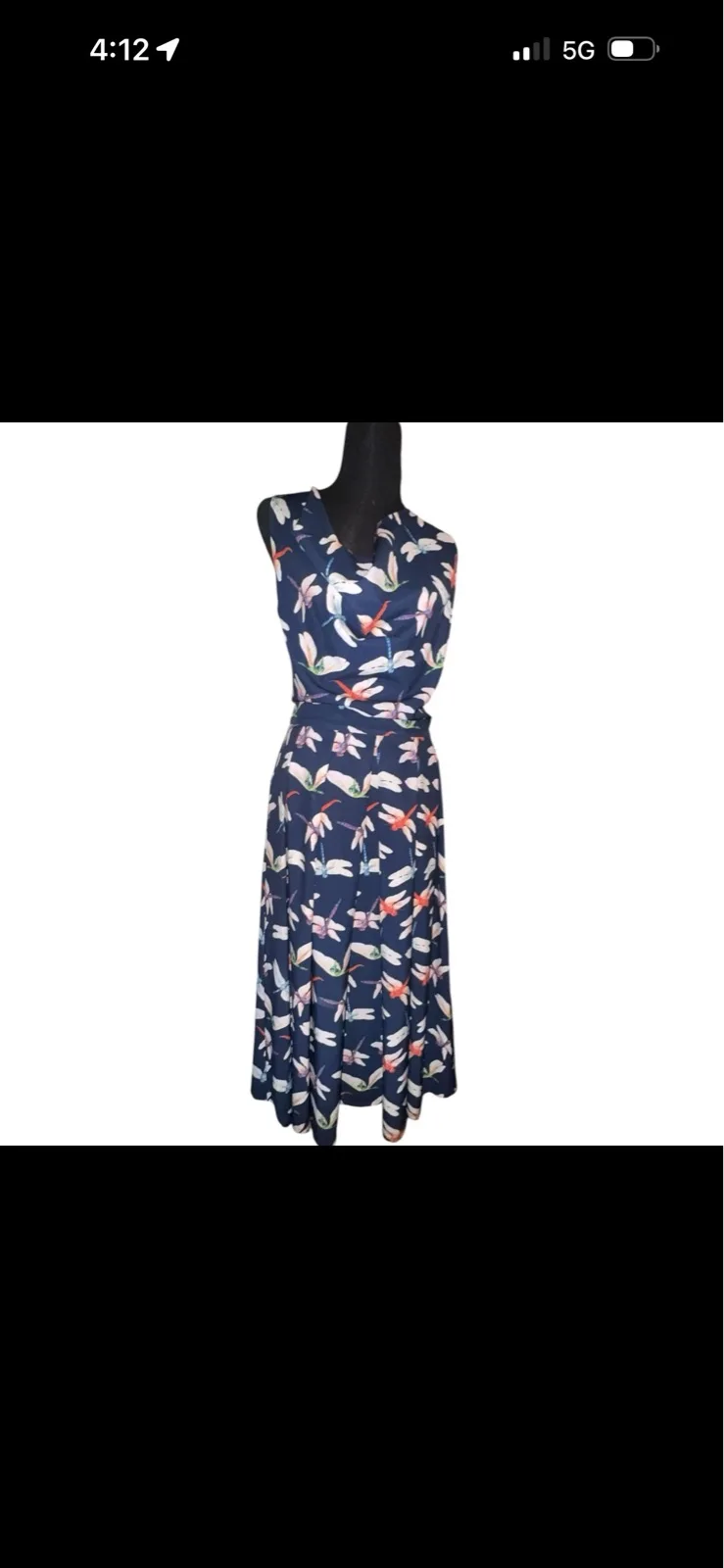 Rene Mariane dragon fly navy dress — photo 5