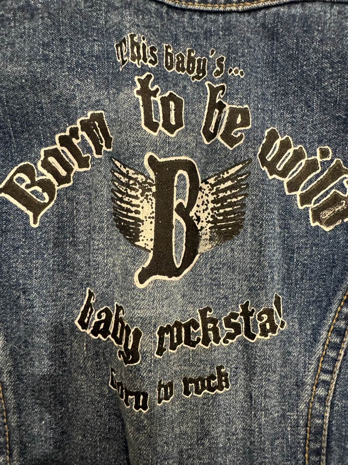Baby rockstar denim jacket 0 vintage — photo 2
