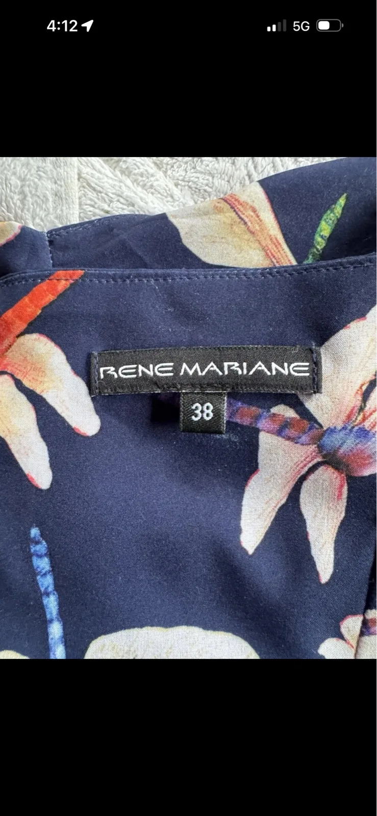 Rene Mariane dragon fly navy dress — photo 3