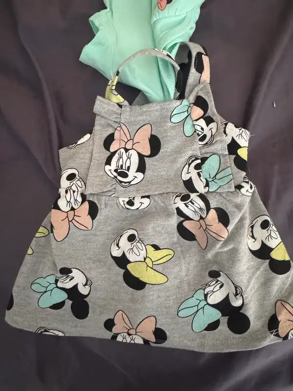 Disney overall dress &Tshirt baby girl