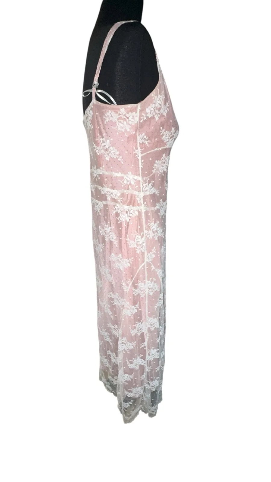 Tokito pink lace thin strap 10 dress — photo 3