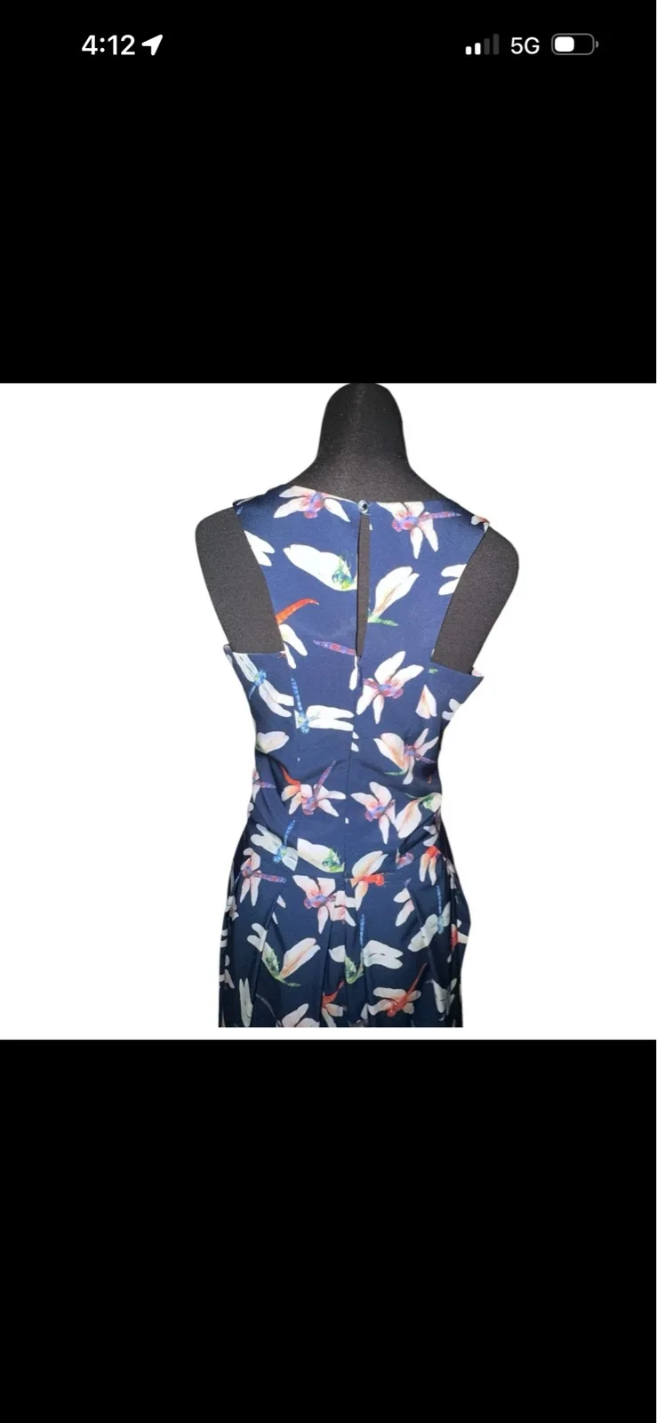 Rene Mariane dragon fly navy dress — photo 6