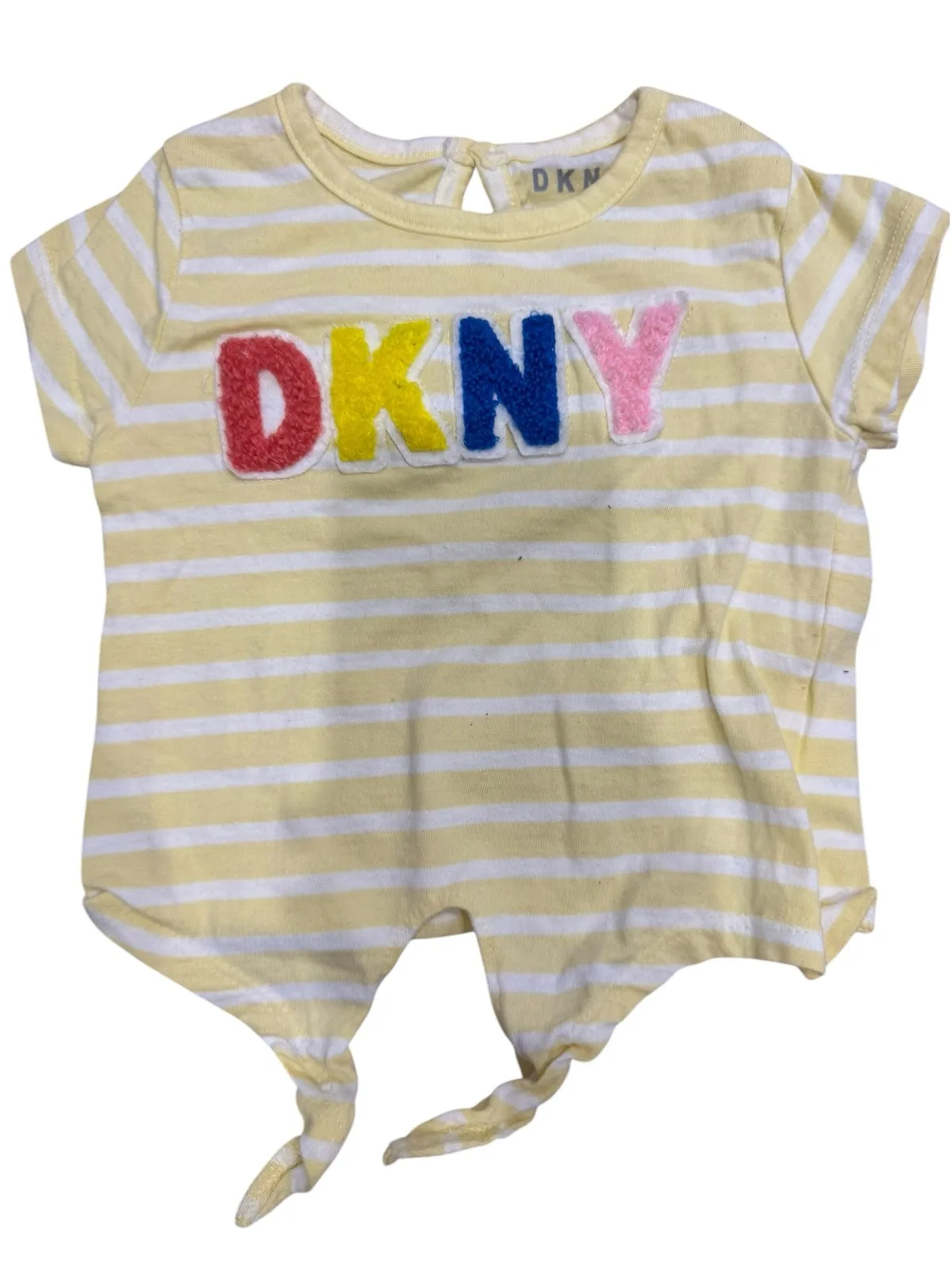DKNY girls tie up  yellow tshirt 12 mth — photo 5
