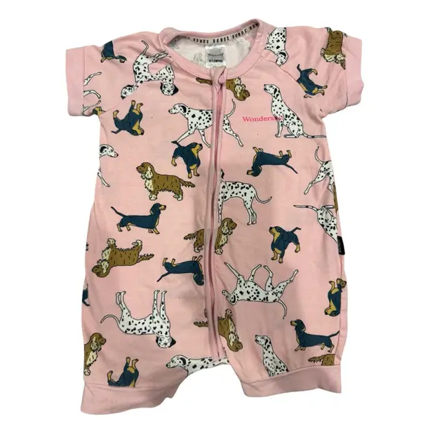 Bonds pink summer puppy  onesie 6-12