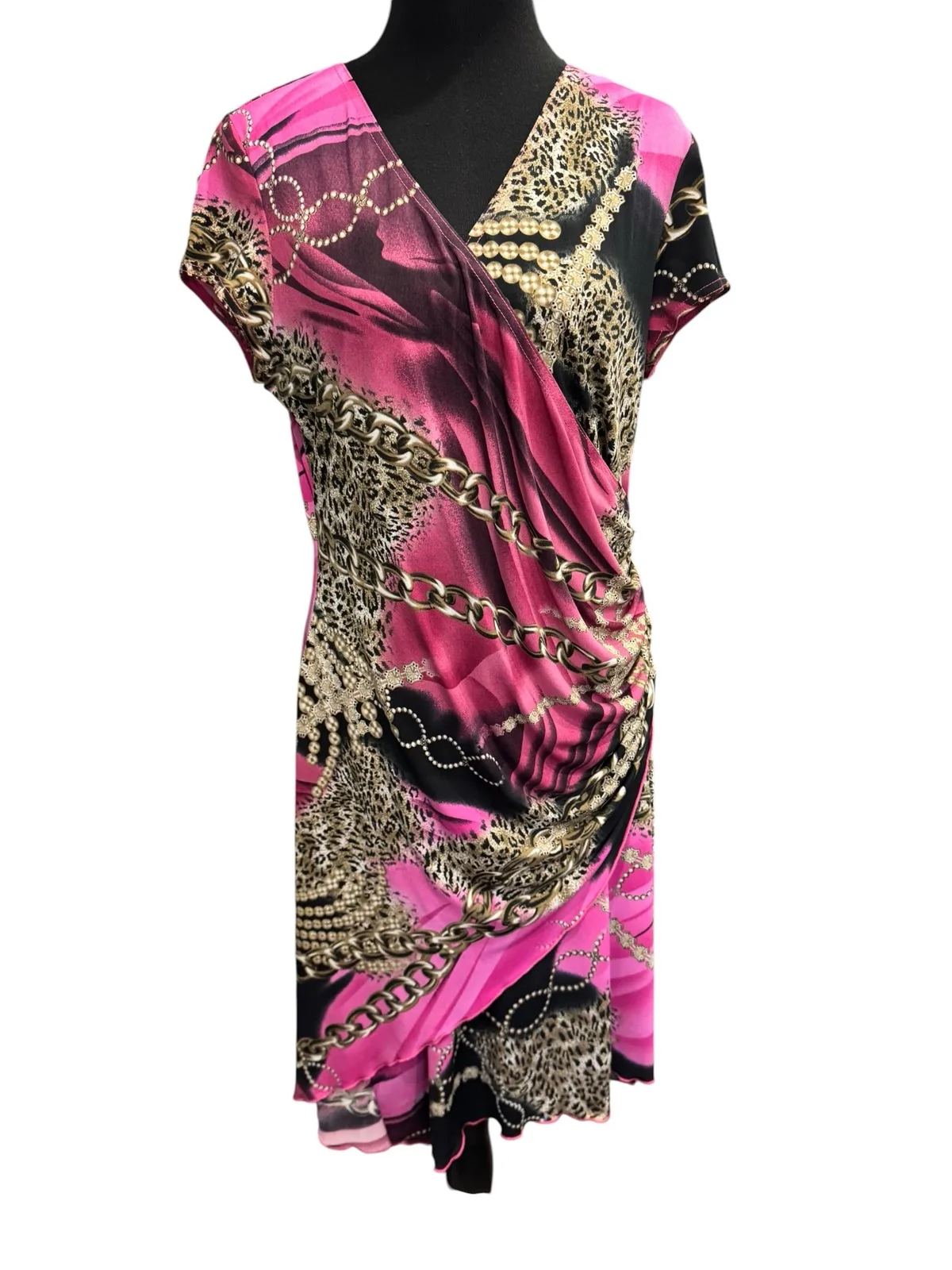 Joseph Ribkoff 16 pink chains dress — photo 4