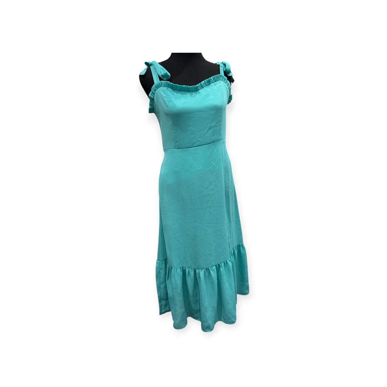 Belle & bloom green tie up dress S – photo 4