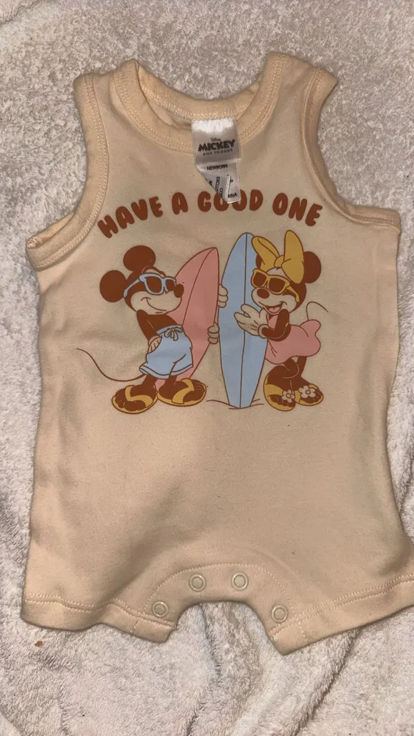 Disney newborn onesie double sided