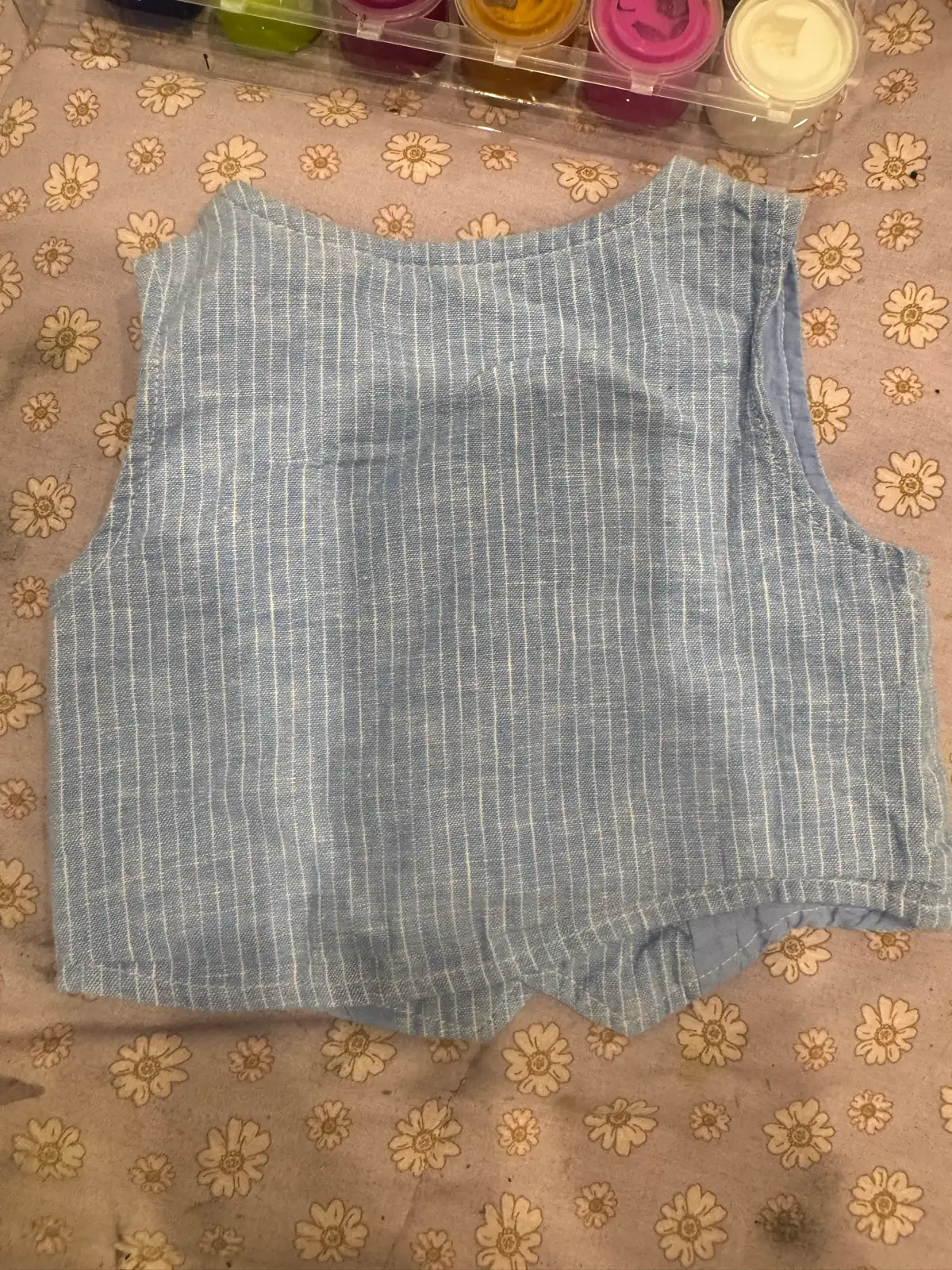Boys blue pin striped vest 000 designer – photo 4