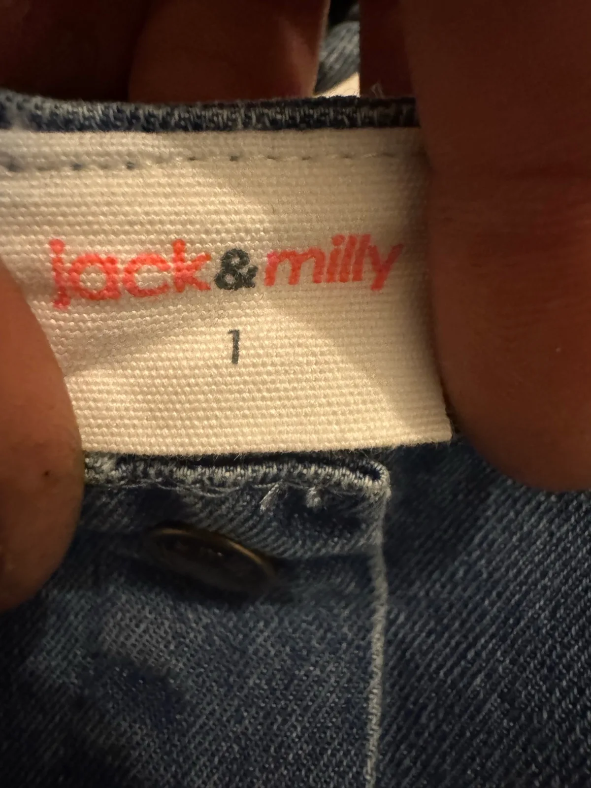 Jack & Milly sz 1 denim overalls – photo 3