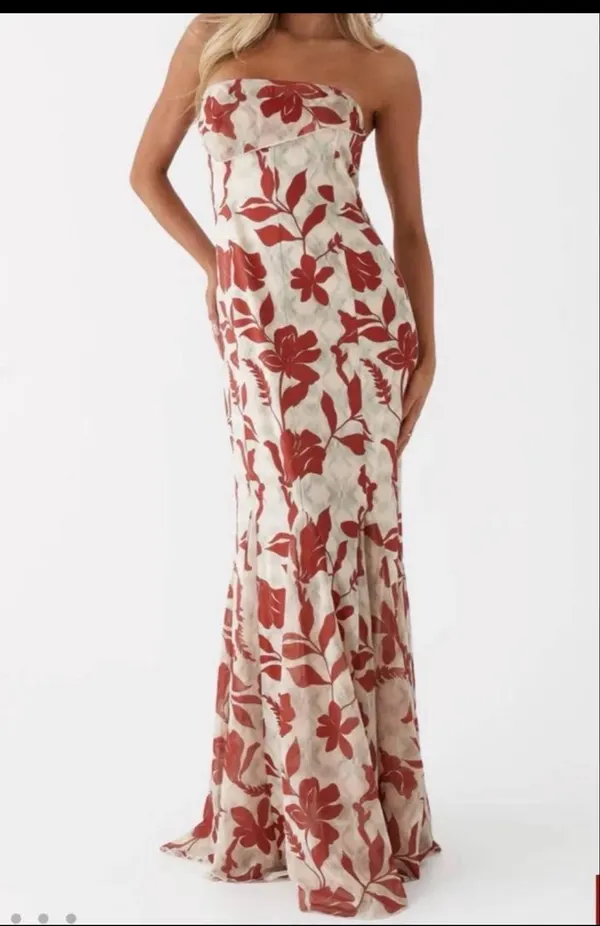 Peppermayo strapless floral maxi sz 8