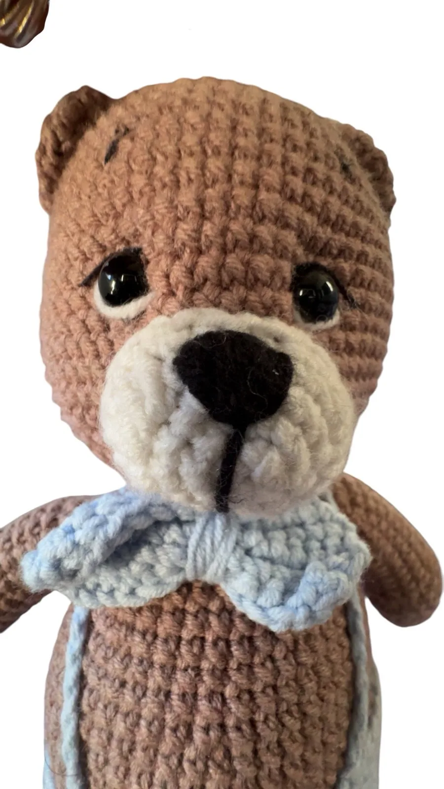 Crochet neda  bear blue overalls — photo 2