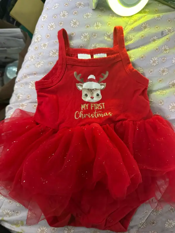 Baby girls red tutu Christmas dress