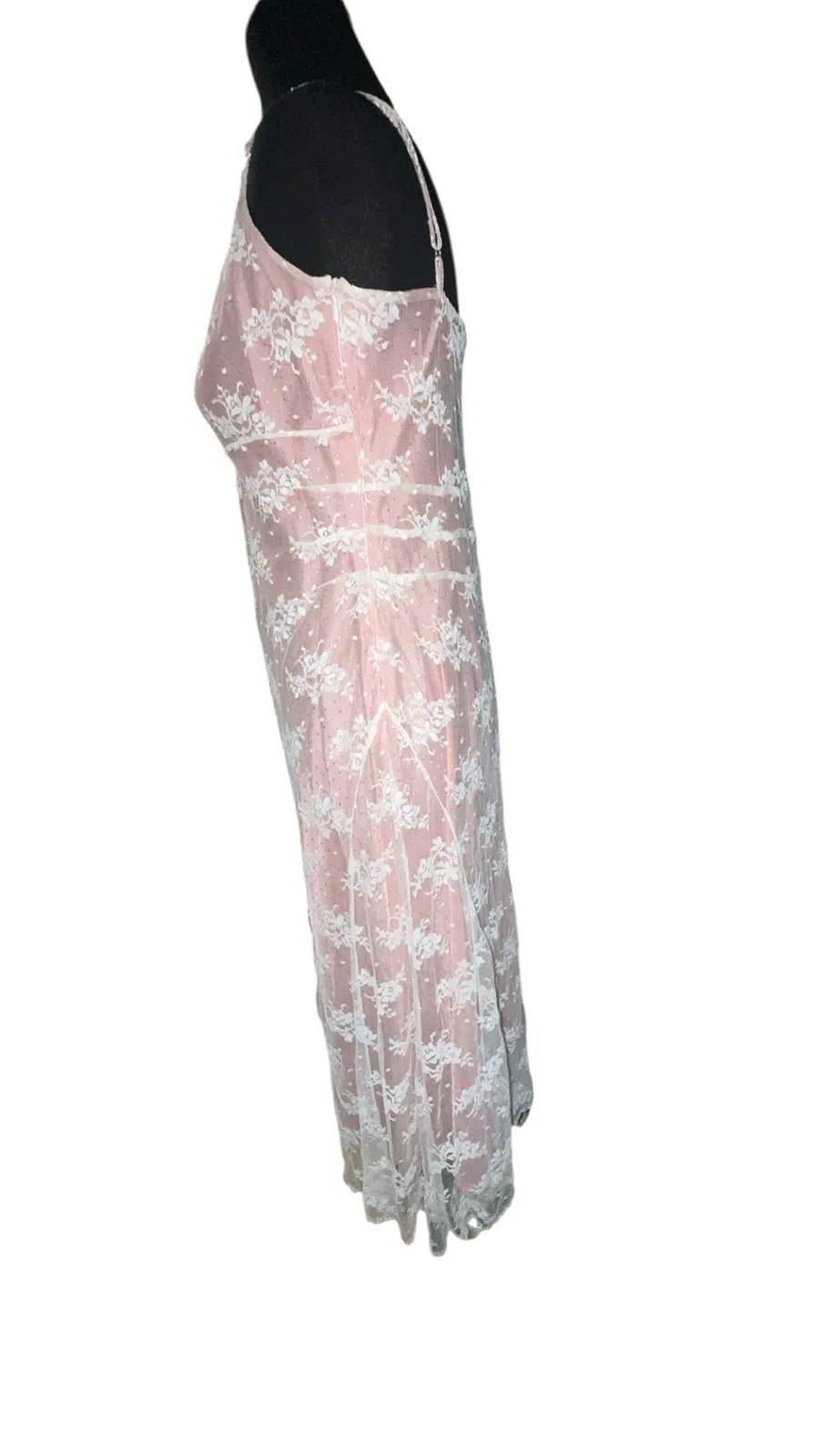 Tokito pink lace thin strap 10 dress — photo 9