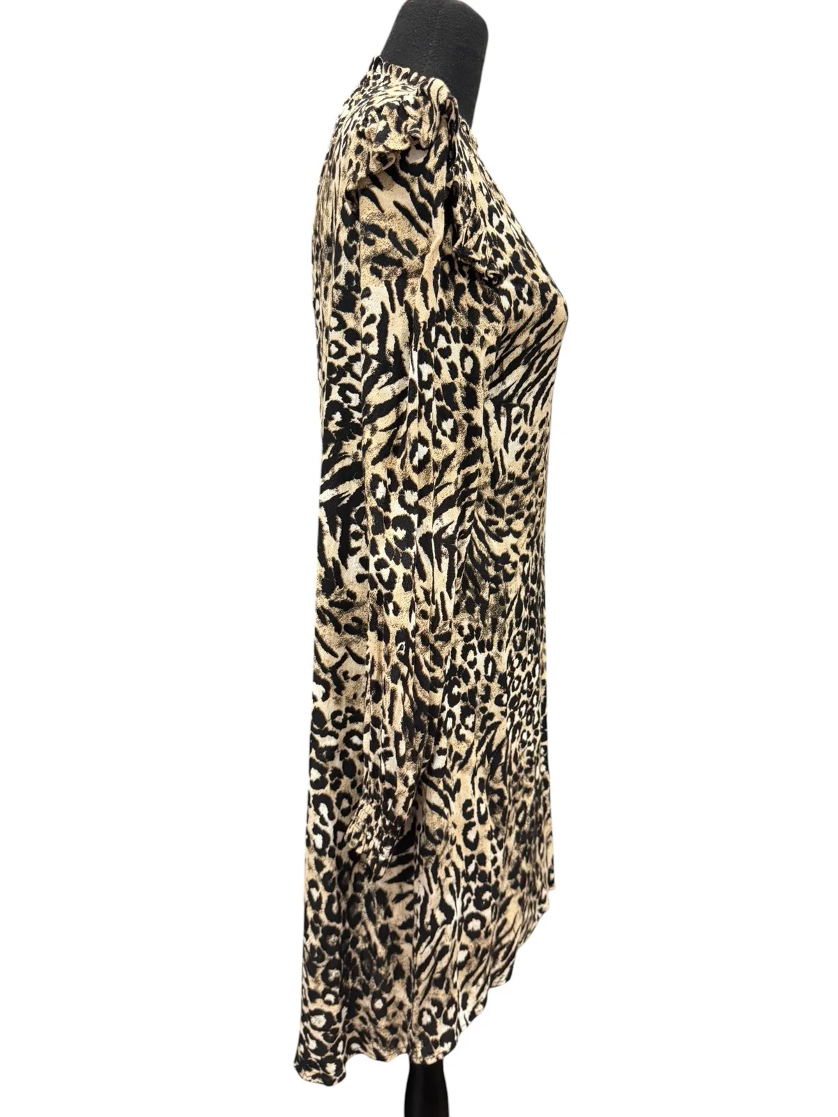 Decjuba animal print long sleeve midi sz 10 — photo 3