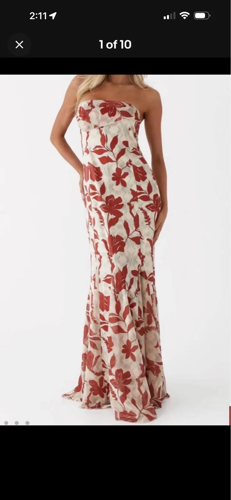 Peppermayo strapless floral maxi sz 8 – photo 9