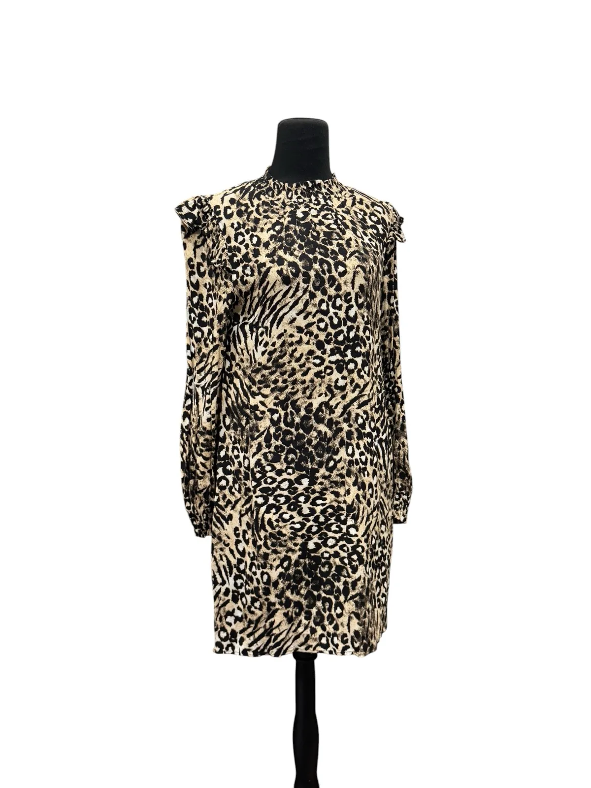 Decjuba animal print long sleeve midi sz 10 — photo 2