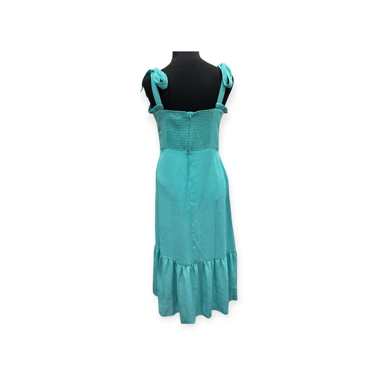 Belle & bloom green tie up dress S – photo 5