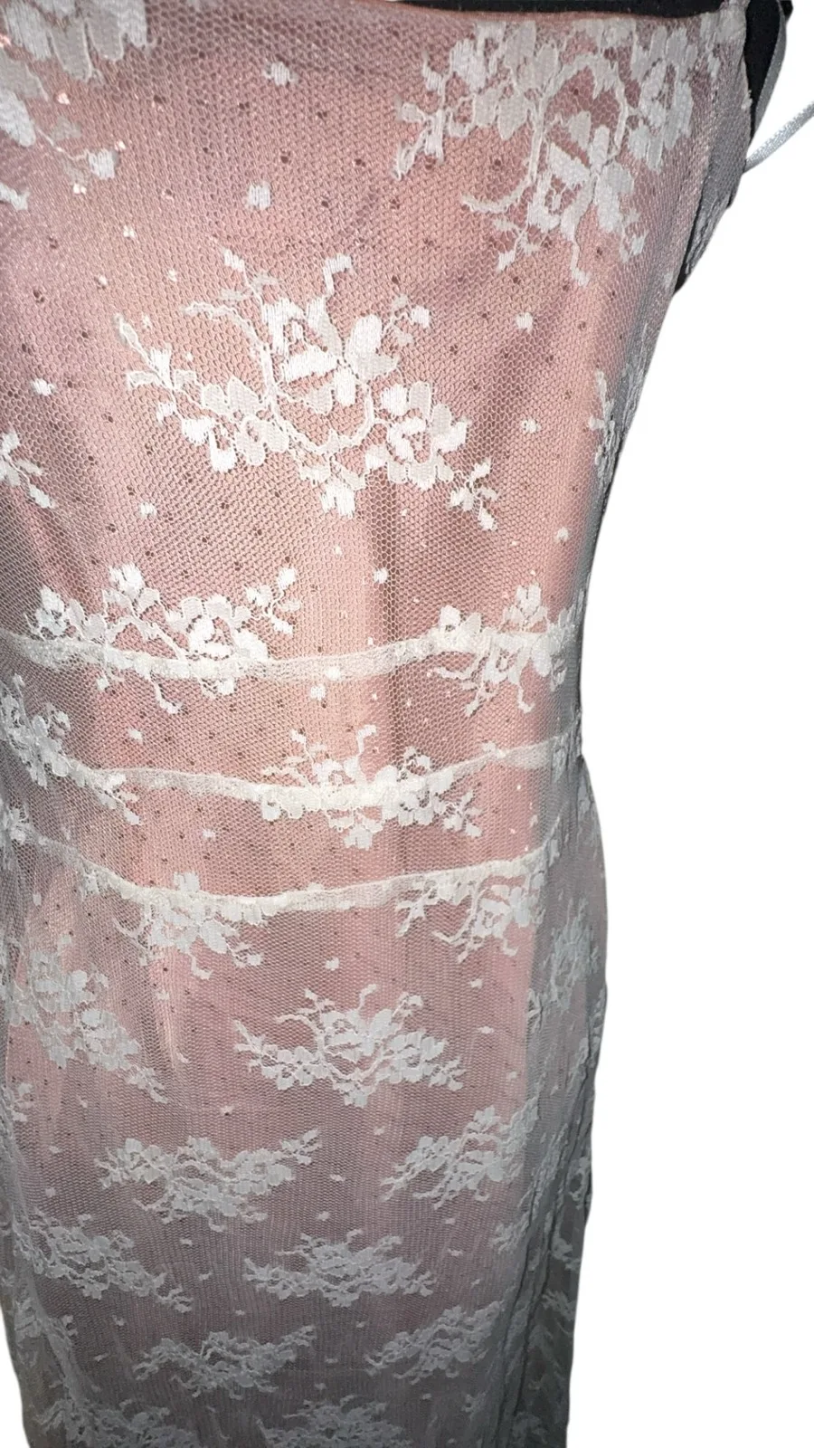 Tokito pink lace thin strap 10 dress — photo 8