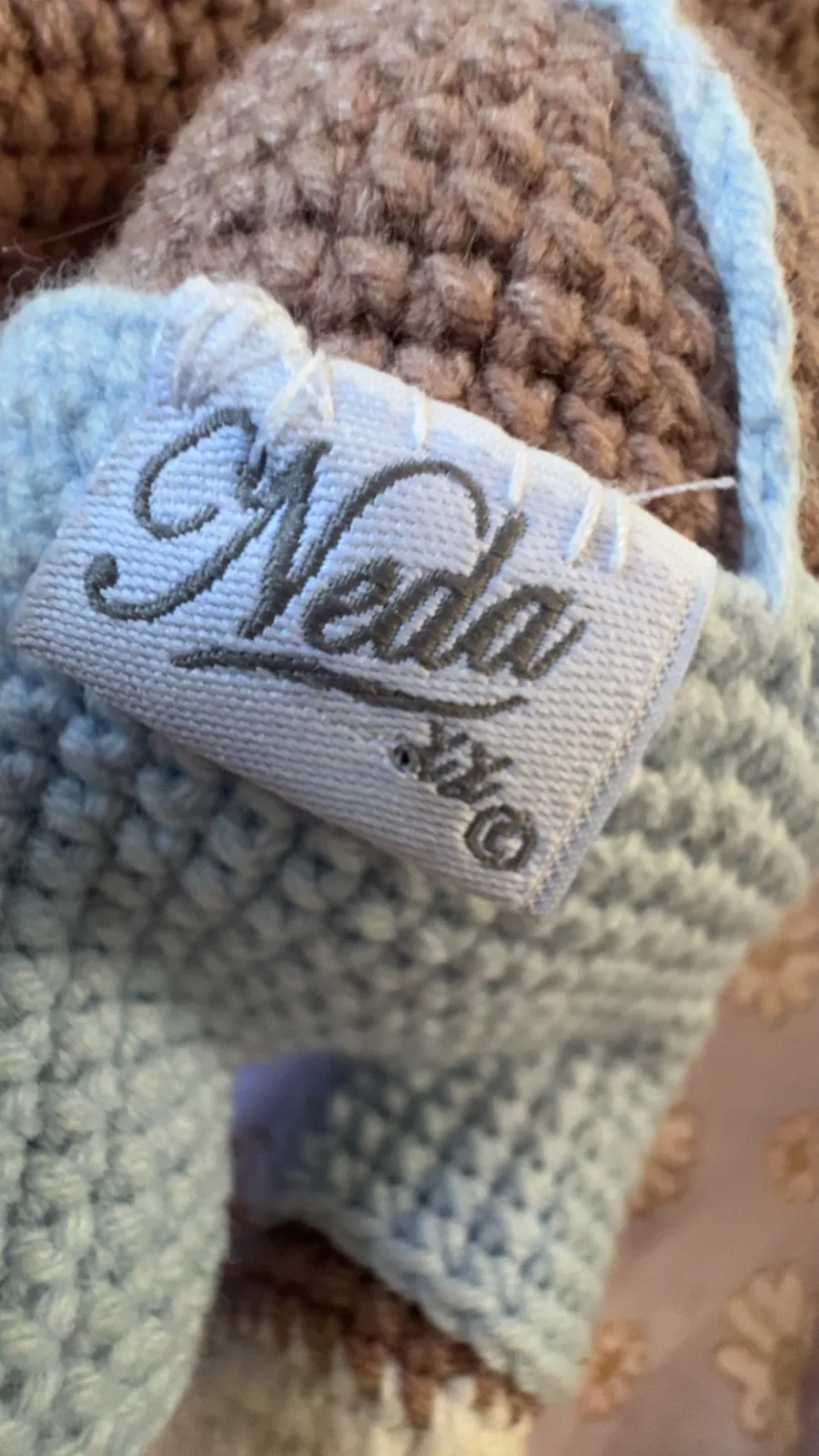 Crochet neda  bear blue overalls — photo 5