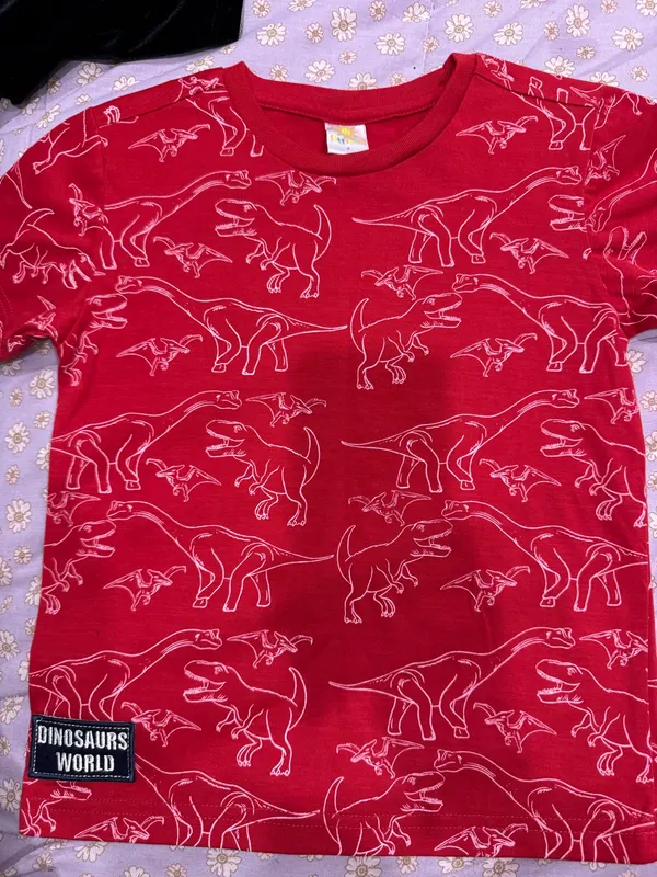 Boys sz 4 red dinosaur tshirt