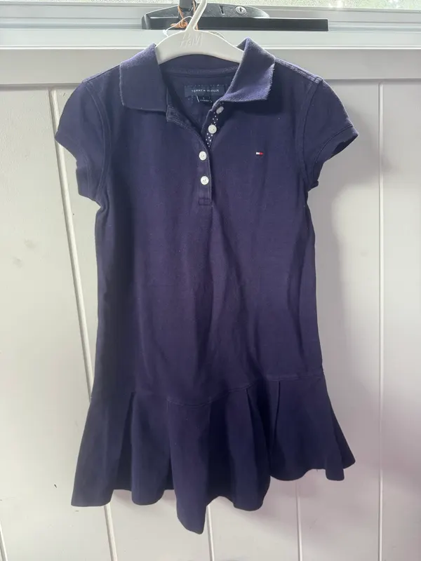 Tommy Hilfiger navy pleated tennis dress girls Sz 5