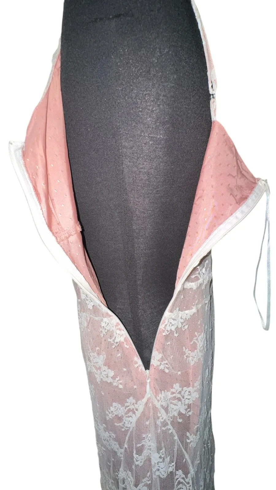 Tokito pink lace thin strap 10 dress — photo 7