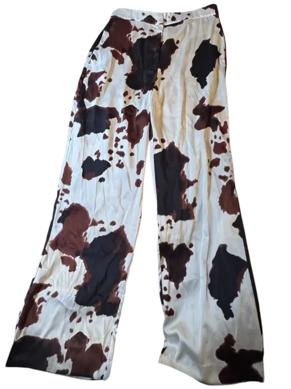 Zara ladies cow print dress pants