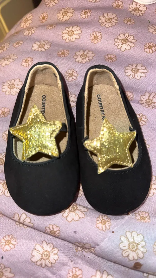 Country road 6-12mth black shoes
