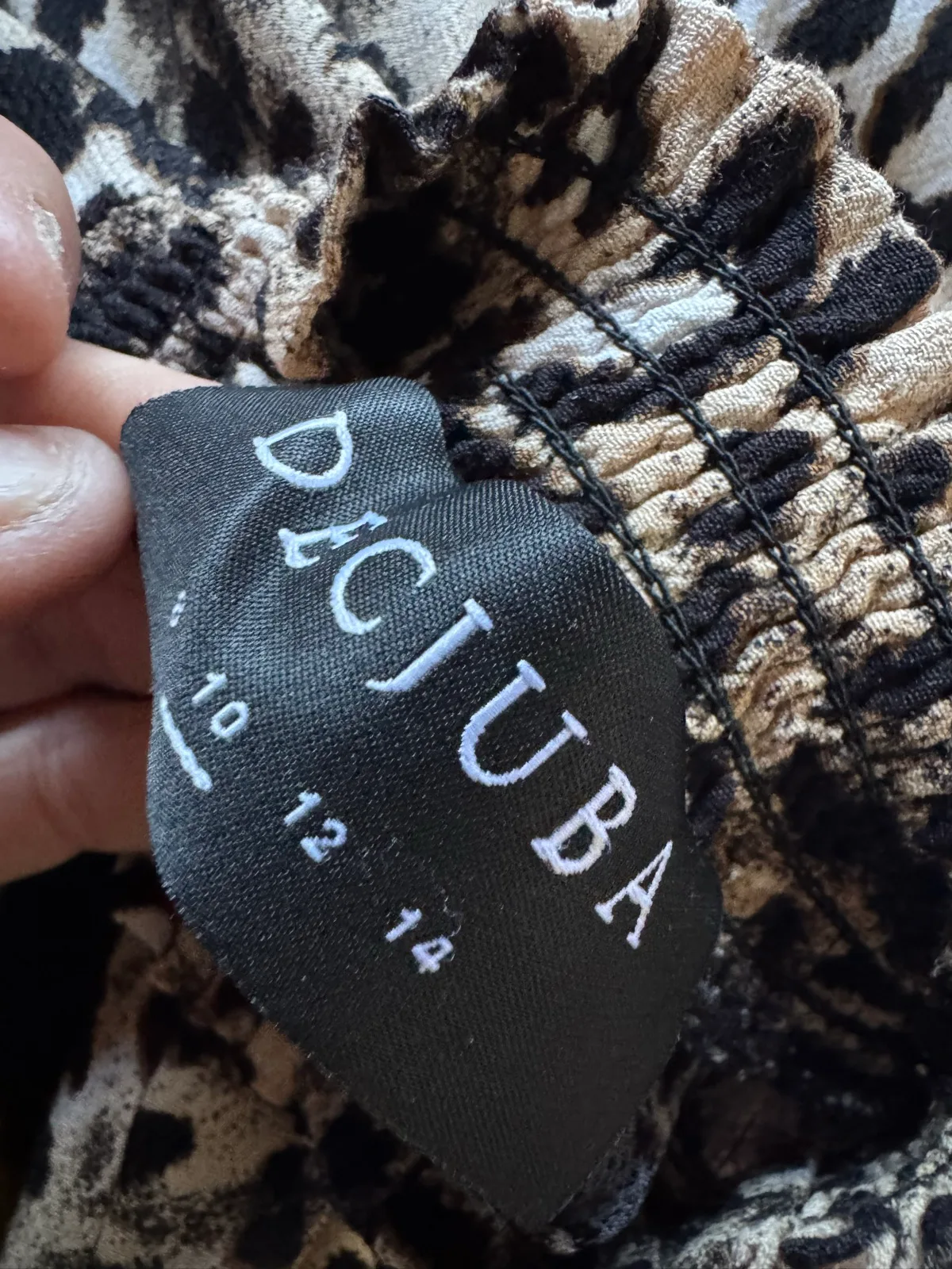 Decjuba animal print long sleeve midi sz 10 — photo 6