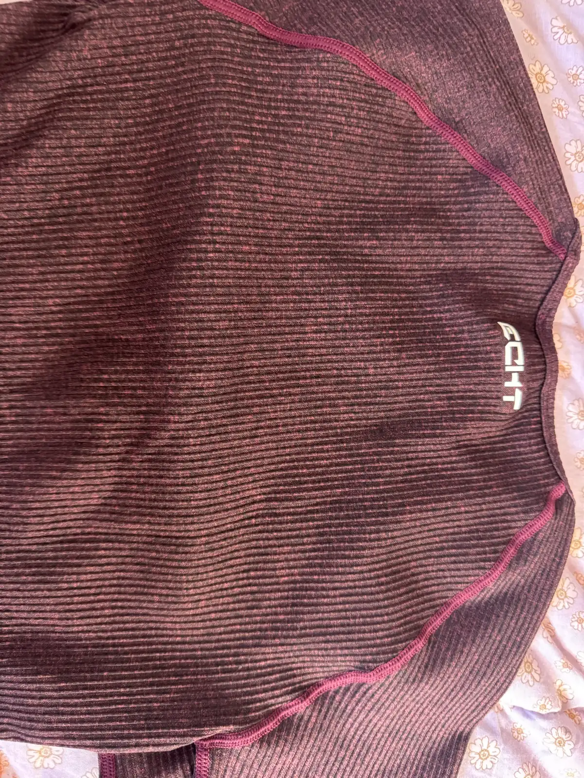 Arise eckt L/S top and tights maroon L – photo 4