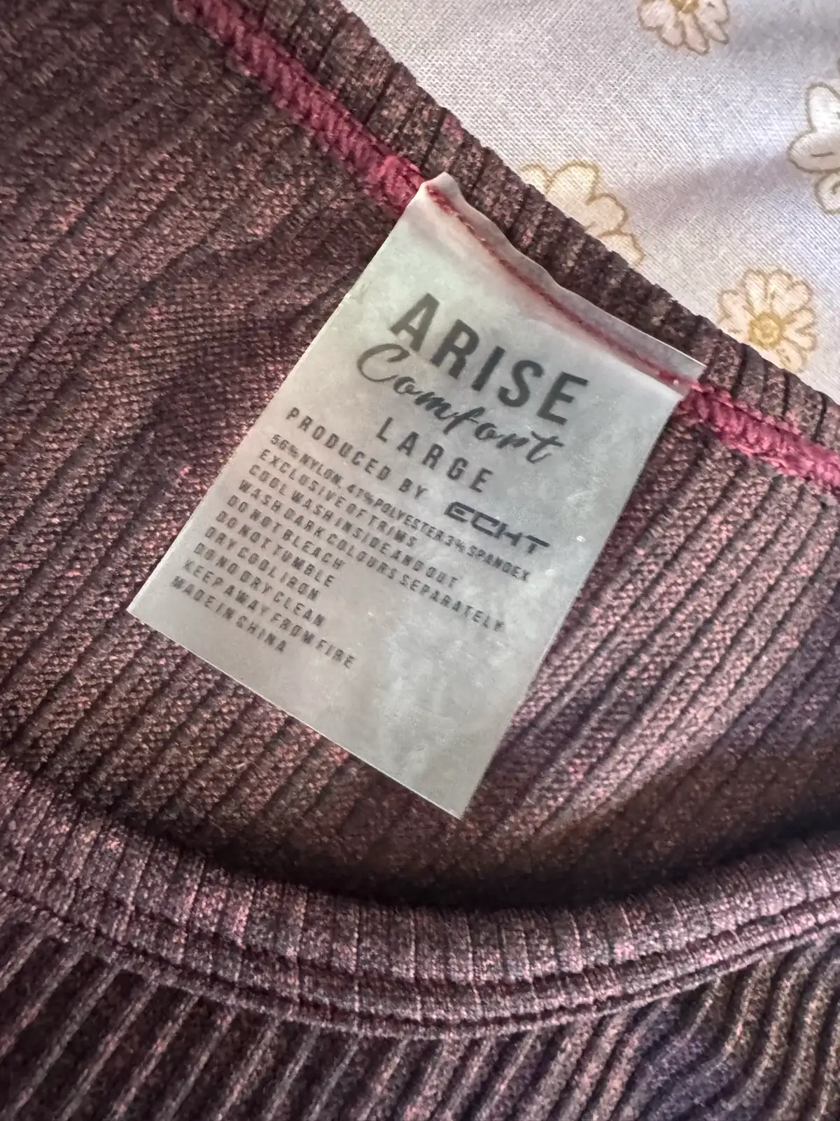 Arise eckt L/S top and tights maroon L – photo 6