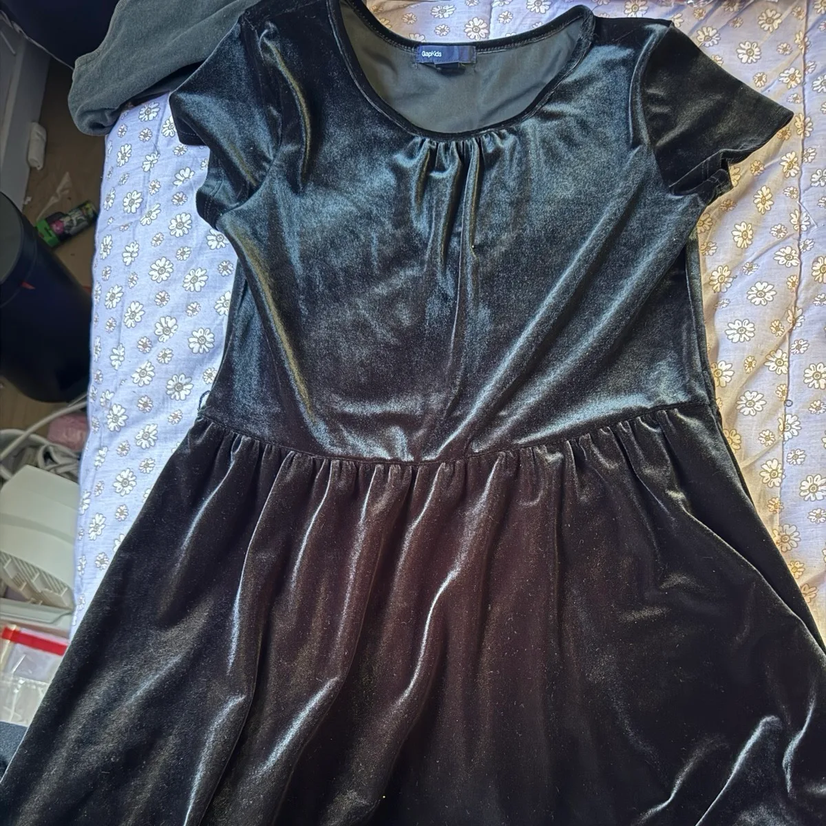 Gap kids girls velvet black dress sz12 — photo 3