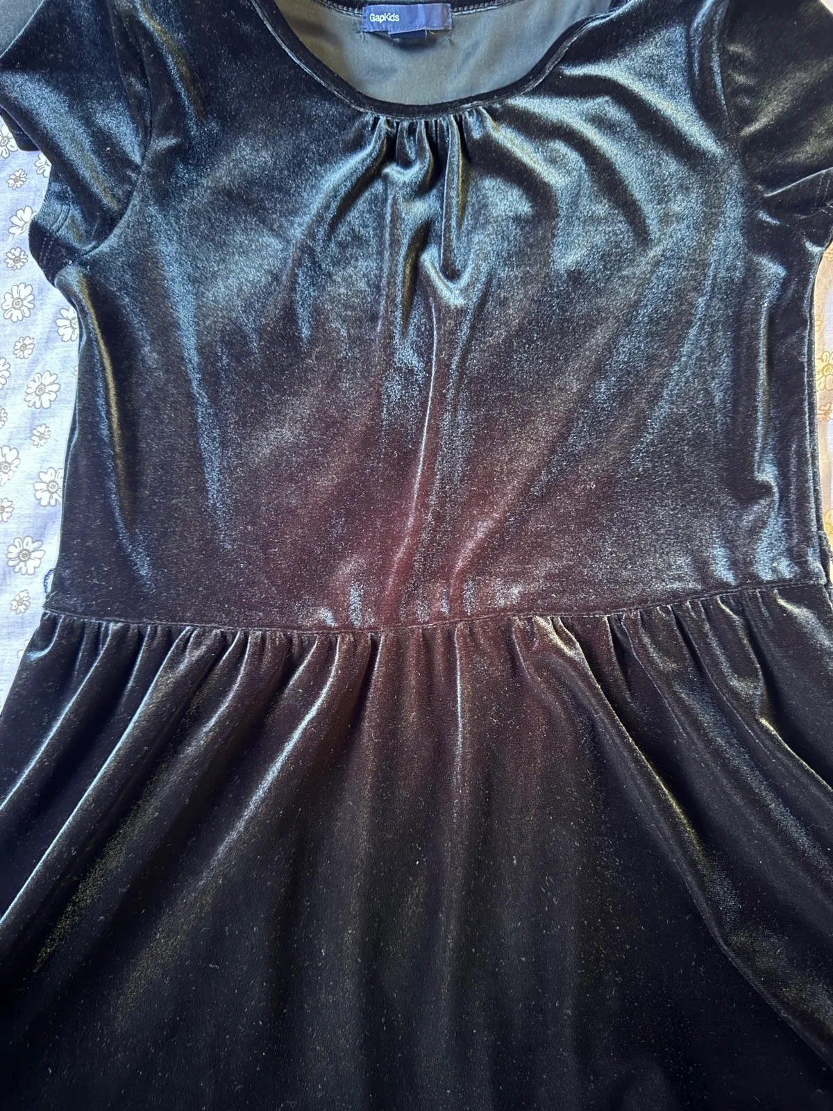 Gap kids girls velvet black dress sz12 — photo 6