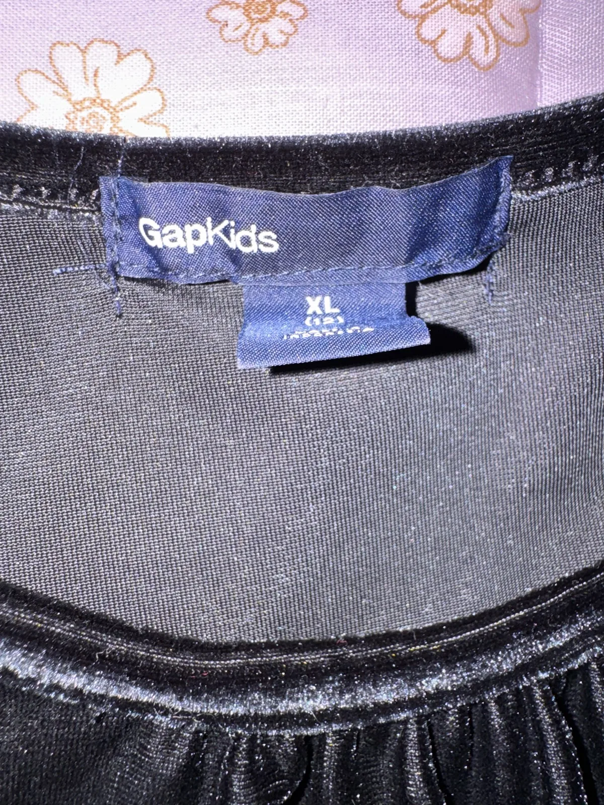 Gap kids girls velvet black dress sz12 — photo 2