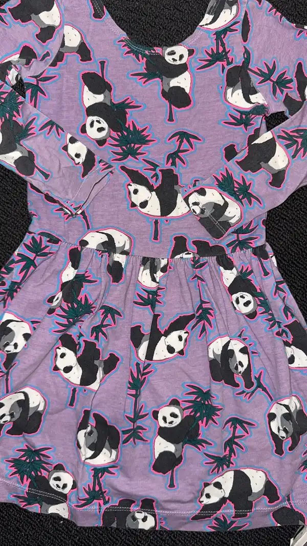 Bonds girls purple Panda Dress Sz 4